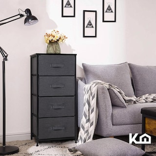 Foto 8 | Cajonera De 4 Cajones KingsHouse Mueble Organizador Tela color Gris