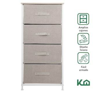 Foto 2 | Cajonera KingsHouse KINGCHEST4 color Beige de Tela y Madera