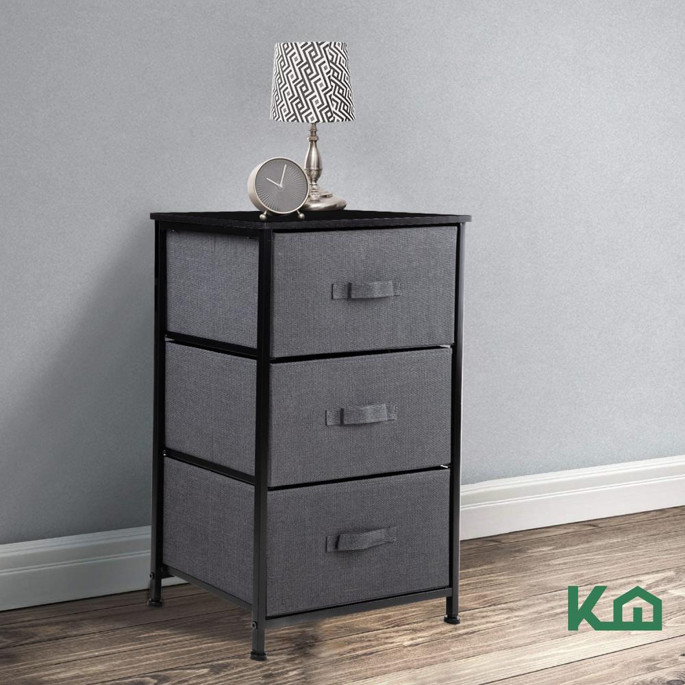 Foto 8 | Cajonera De 3 Cajones KingsHouse Mueble Organizador Tela color Gris