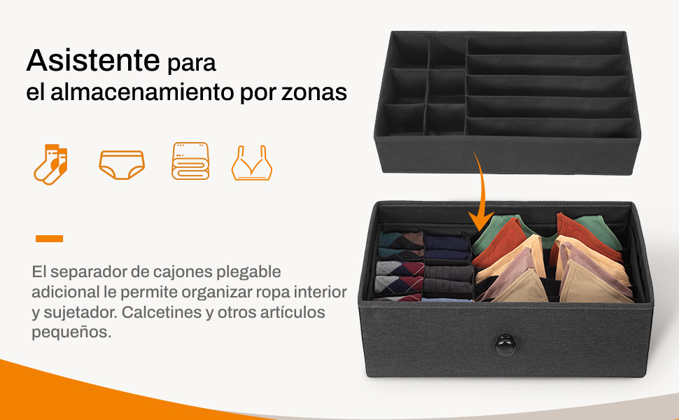 Foto 4 | Cómoda de 8 Cajones Fabato FA3258-BLK color Negro Reforzada Tela y Marco de Acero