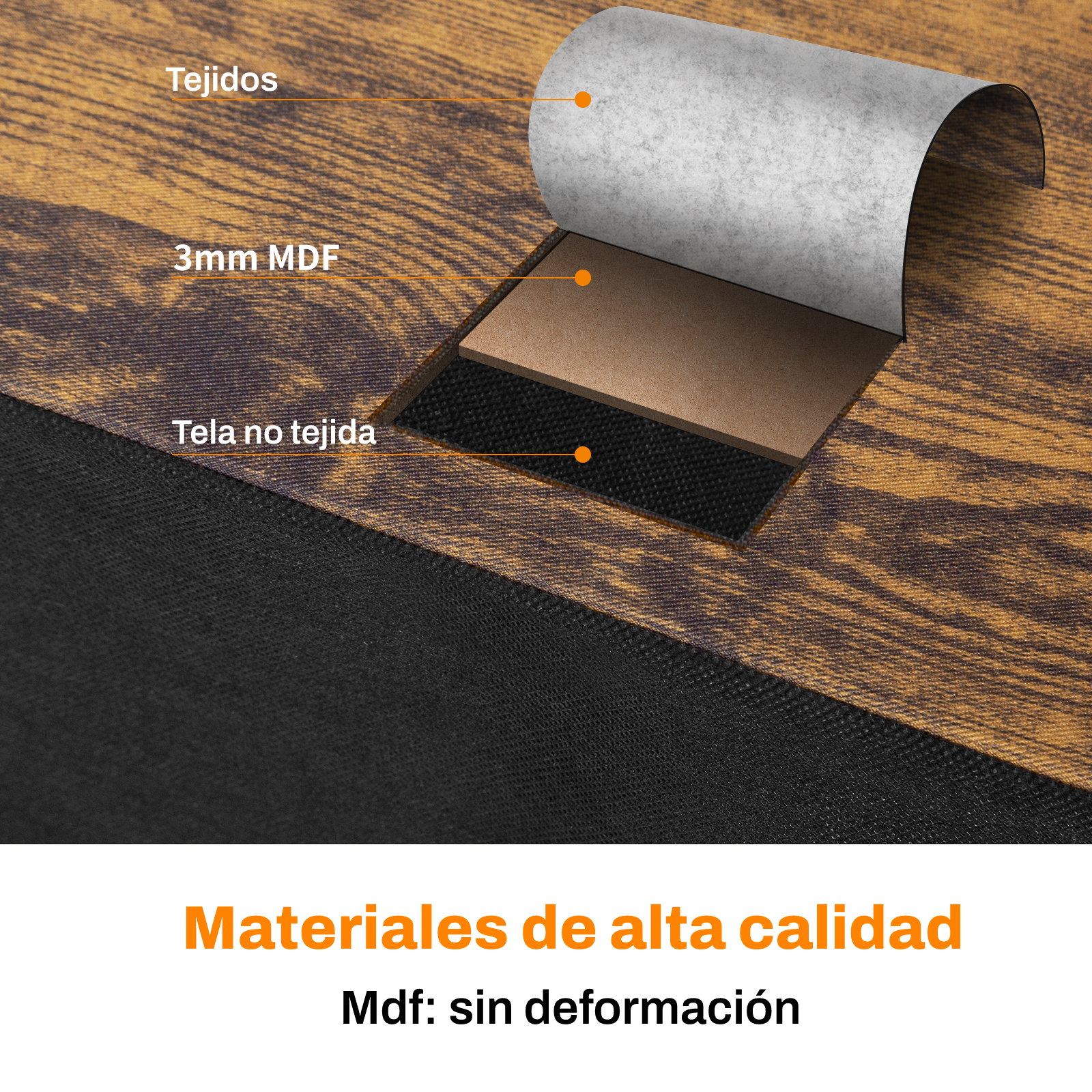Foto 5 | Cómoda de 8 Cajones Fabato FA1698-BRN color Marrón de Tela y Marco de Acero