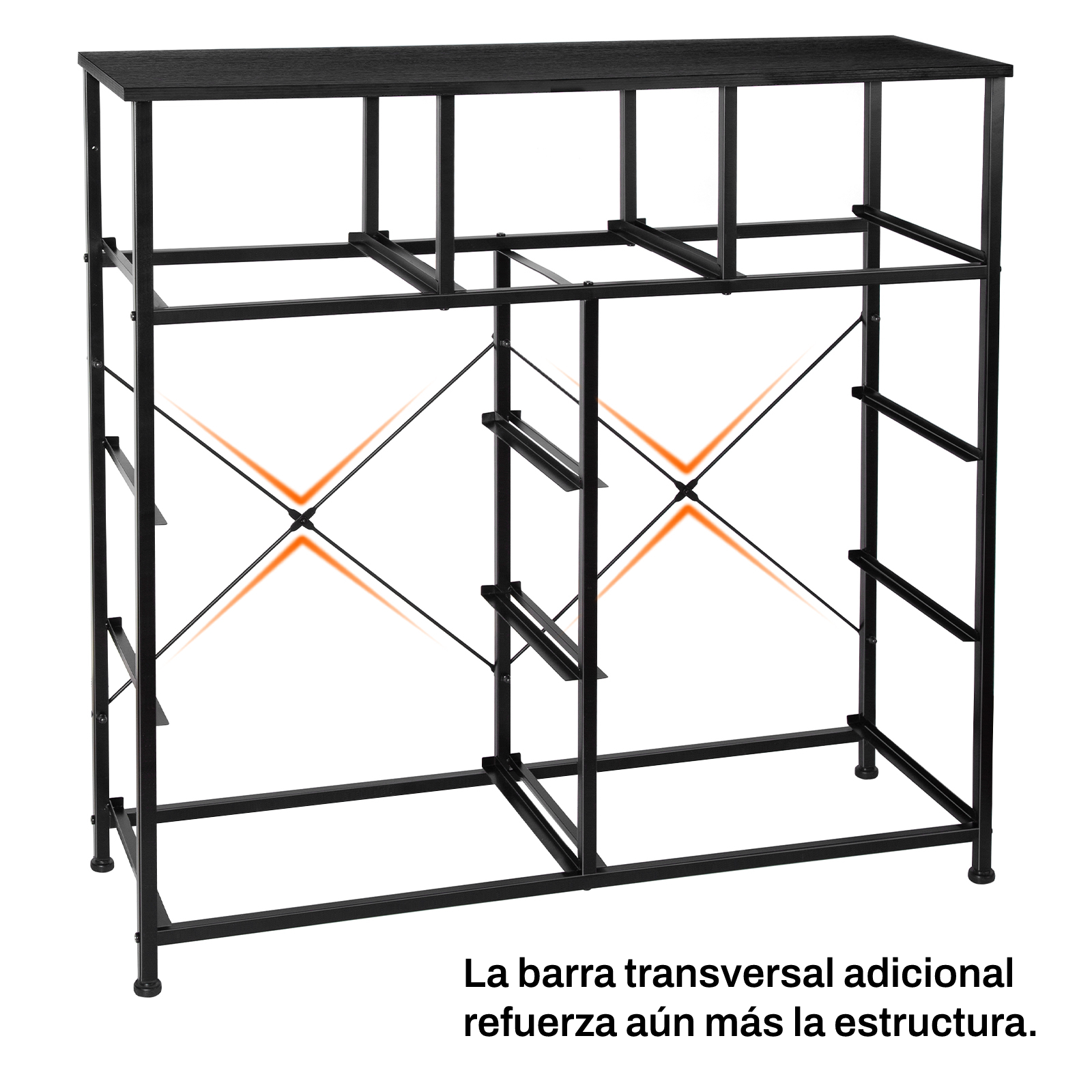 Foto 3 | Cómoda de 9 Cajones Fabato FA5469-BLK color Negro de Tela Marco de Acero