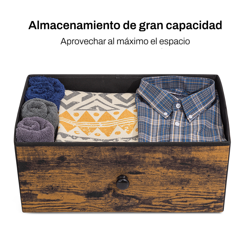 Foto 4 | Cómoda 12 Cajones Fabato FA3412-BRN color Marrón de Tela Marco de Acero