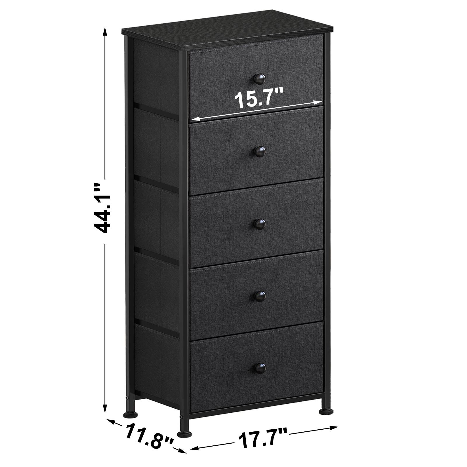 Foto 3 pulgar | Cajonera Fabato Fa5475blk color Negro 5 Niveles