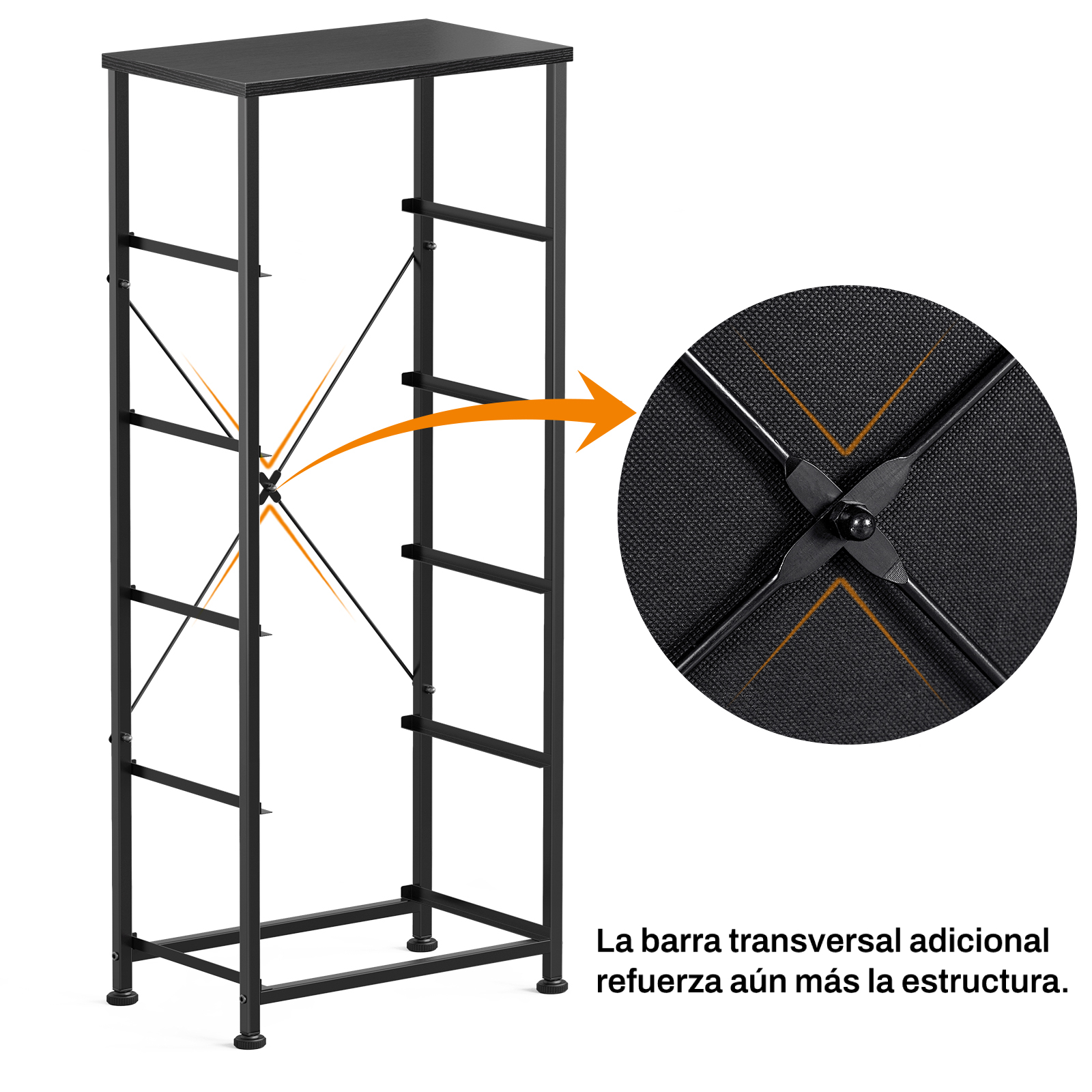 Foto 4 pulgar | Cajonera Fabato Fa5475blk color Negro 5 Niveles