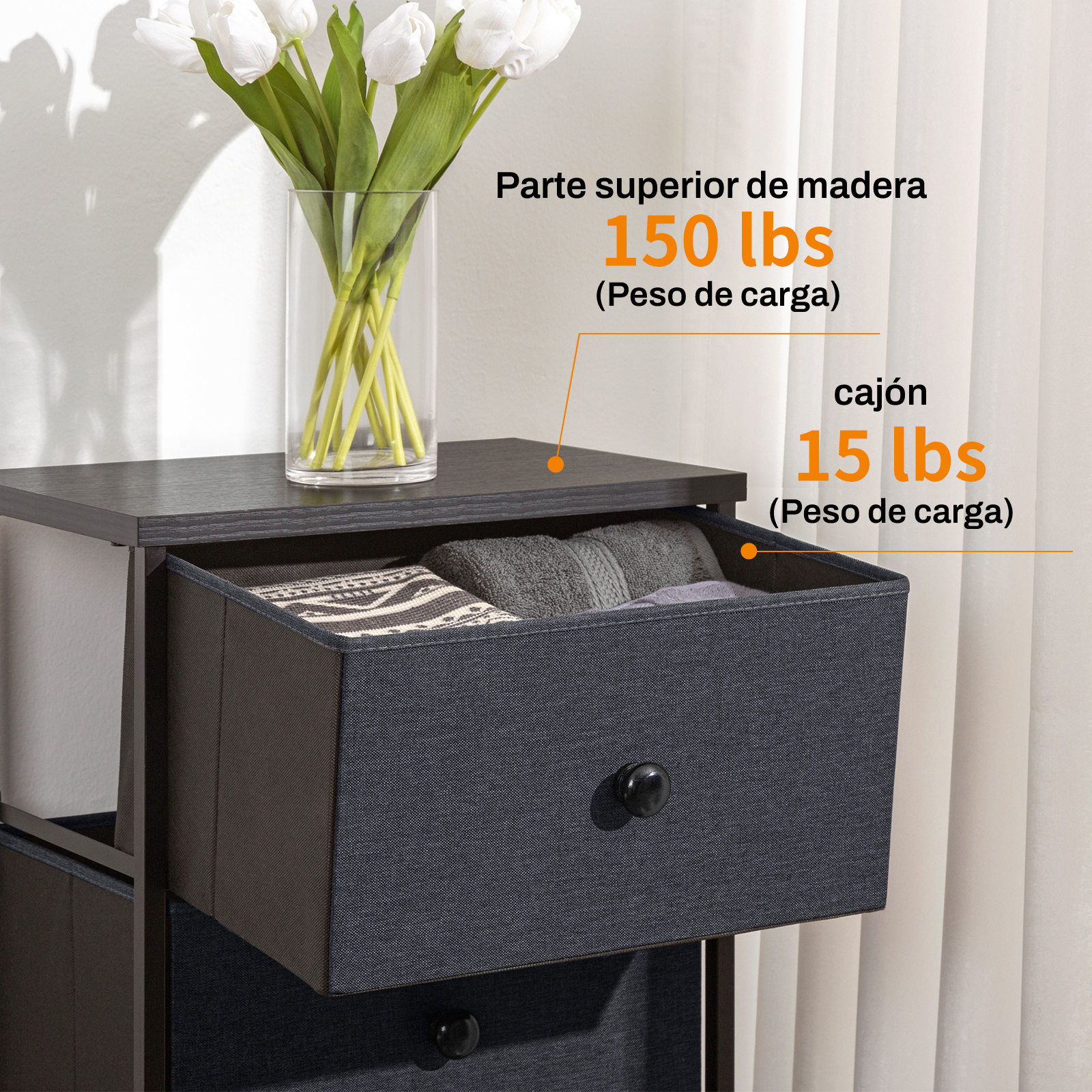 Foto 6 pulgar | Cajonera Fabato Fa5475blk color Negro 5 Niveles