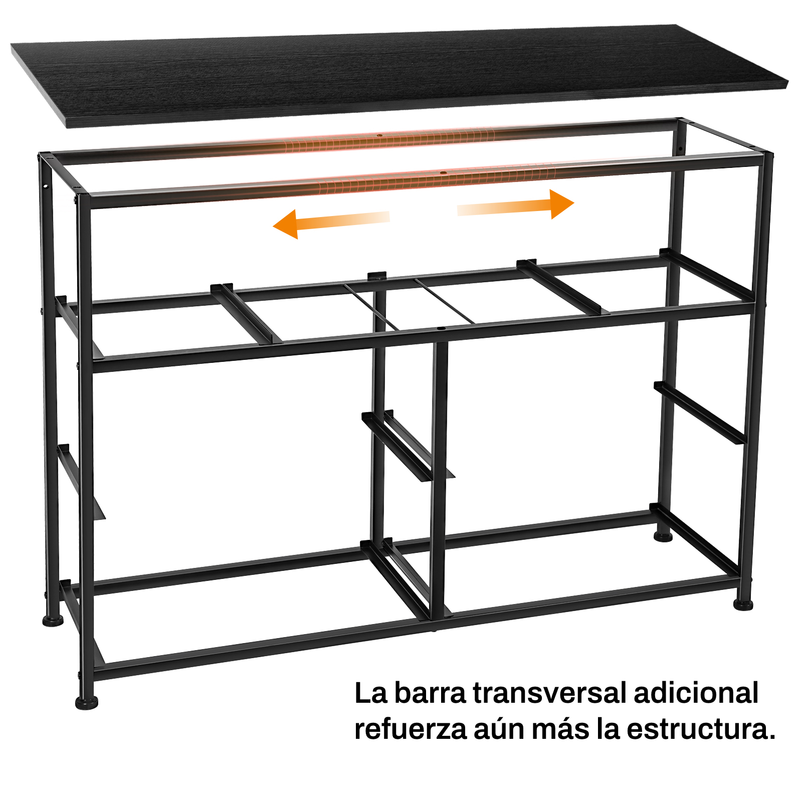 Foto 5 | Cómoda de 8 Cajones Fabato Fa0798-blk color Negro