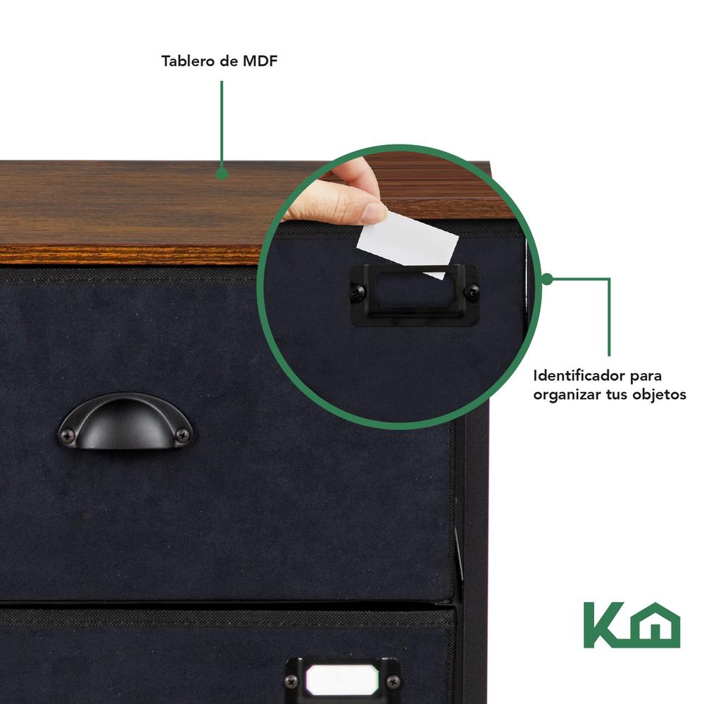 Foto 7 | Cajonera KingsHouse KINGCHEST5W-1 color Negro 5 Cajones