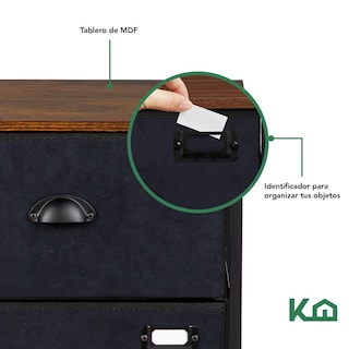 Foto 7 | Cajonera KingsHouse KINGCHEST5W-1 color Negro 5 Cajones