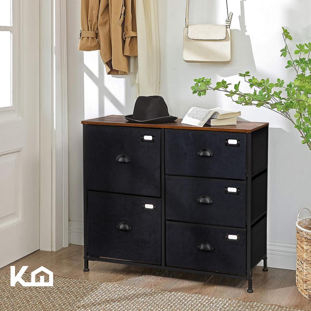Foto 9 pulgar | Cajonera KingsHouse KINGCHEST5W-1 color Negro 5 Cajones