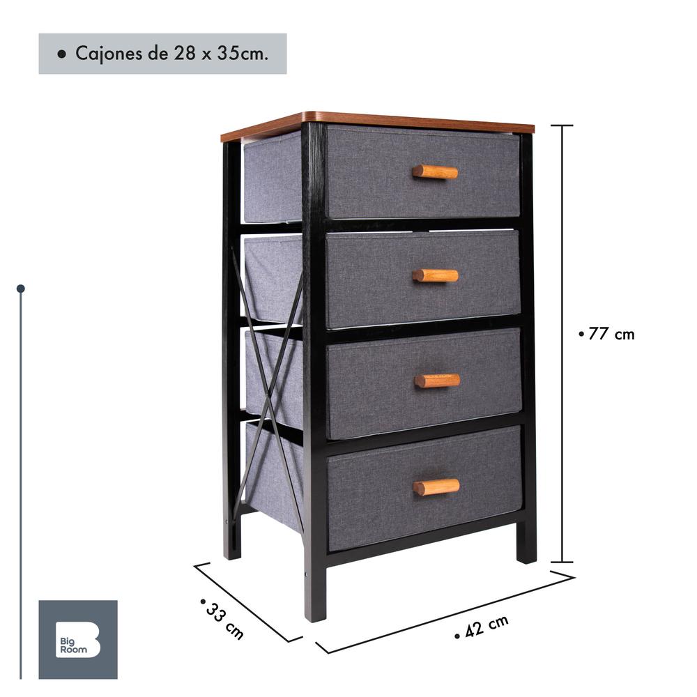 Foto 5 pulgar | Cajonera Big Room Multicolor HJCJ4D000002 4 Cajones de Tela