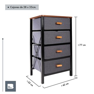 Foto 4 | Cajonera Big Room Multicolor HJCJ4D000002 4 Cajones de Tela