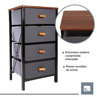 Foto 7 | Cajonera Big Room Multicolor HJCJ4D000002 4 Cajones de Tela