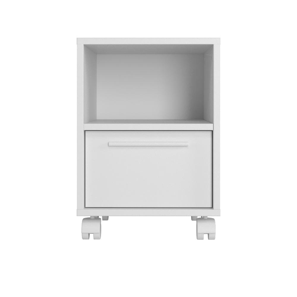 Foto 1 | Mesa de Centro Noche Midtown Concept Blanco Cajón Estante