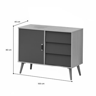 Foto 4 | Cómoda Cajonera 1 Puerta 3 Cajones Bossa Lyxo para Recámara