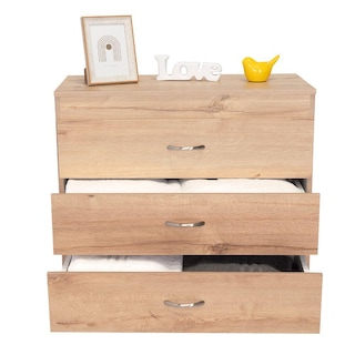 Foto 4 | Cómoda Organizador Conor Café Claro y Blanco con Tres Cajones Virtual Muebles