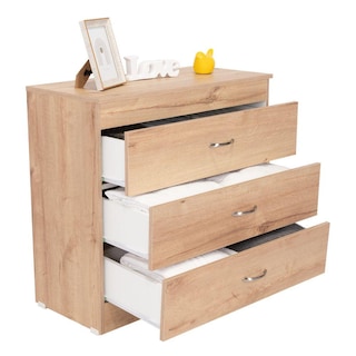 Foto 6 | Cómoda Organizador Conor Café Claro y Blanco con Tres Cajones Virtual Muebles