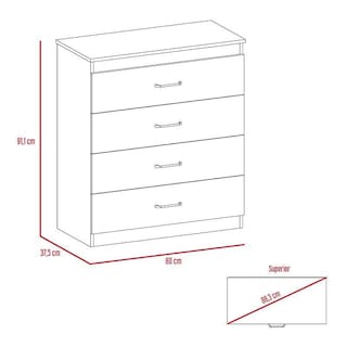 Foto 7 | Cómoda Organizador Marino, Beige Y Blanco, Con Cuatro Cajones Organizadores Y Manijas Metálicas