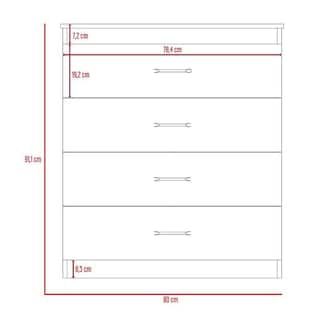 Foto 8 | Cómoda Organizador Marino, Beige Y Blanco, Con Cuatro Cajones Organizadores Y Manijas Metálicas