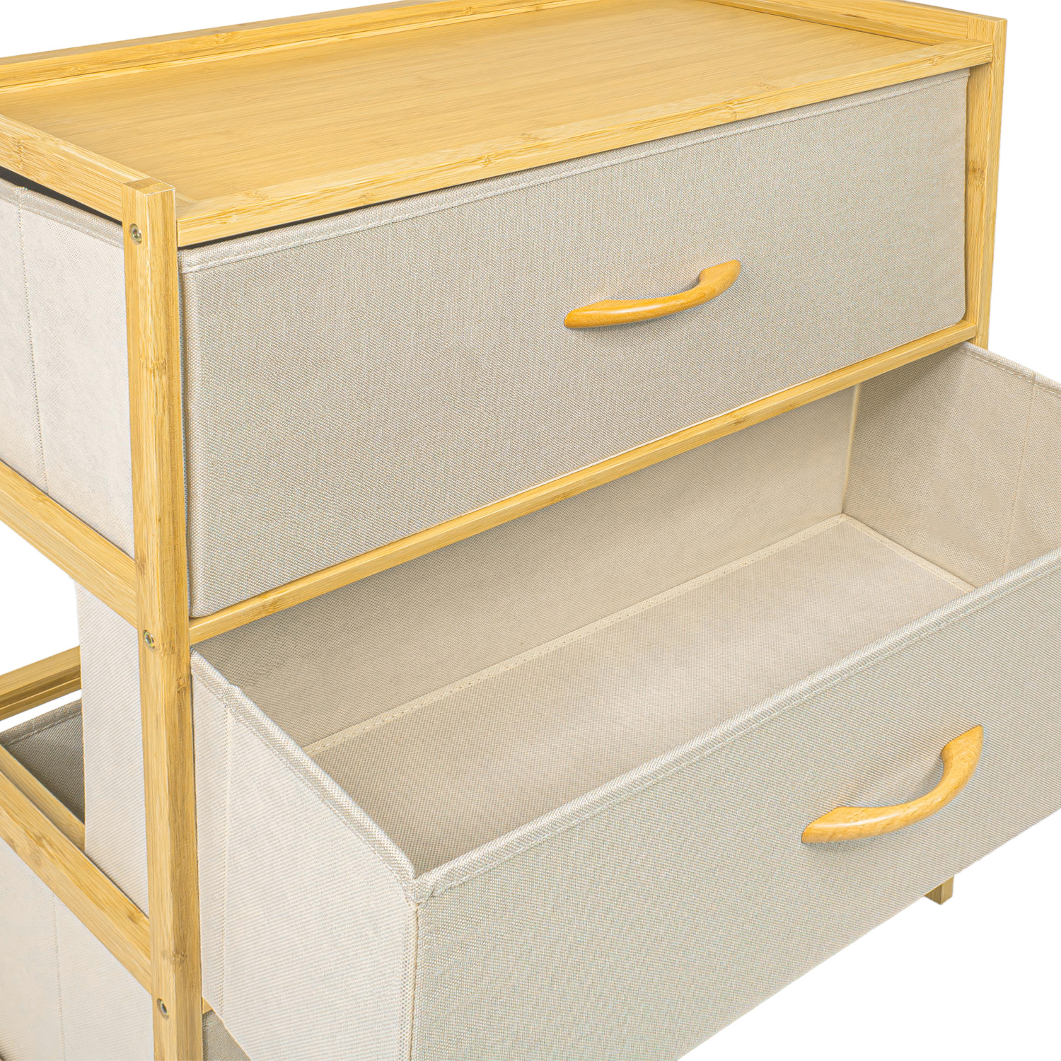 Foto 5 pulgar | Cómoda Cajonera Mueble Bambú Organizador 3 Cajones Eco