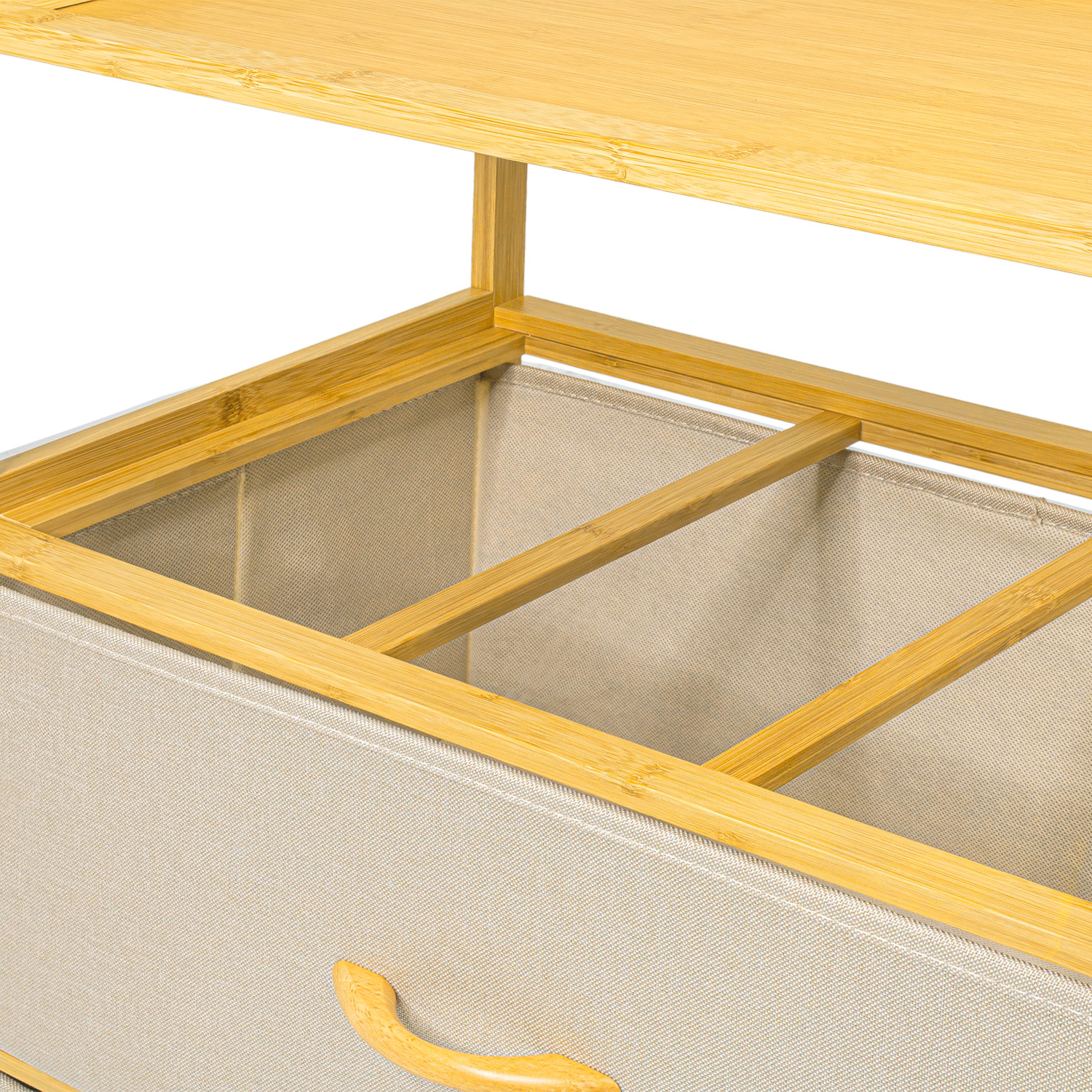 Foto 6 pulgar | Cómoda Cajonera Mueble Bambú Organizador 3 Cajones Eco