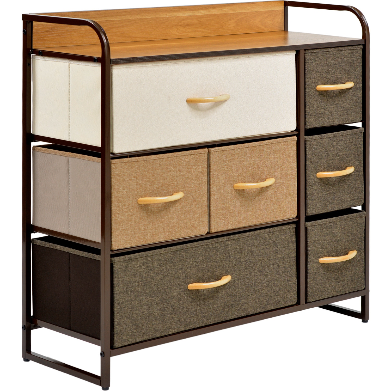 Cómoda Rack & Pack Multicolor Metal con 7 Cajoneras Tela $2,299