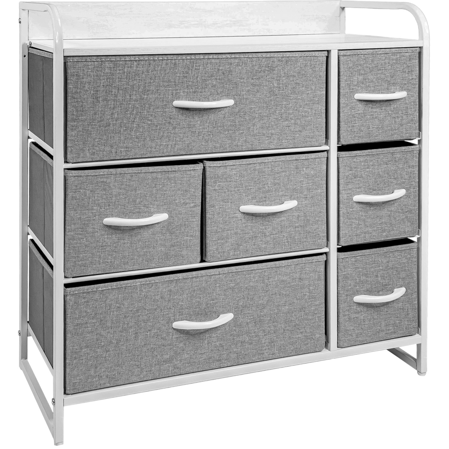 Foto 1 | Cómoda Rack & Pack Gris Metal con 7 Cajoneras de Tela