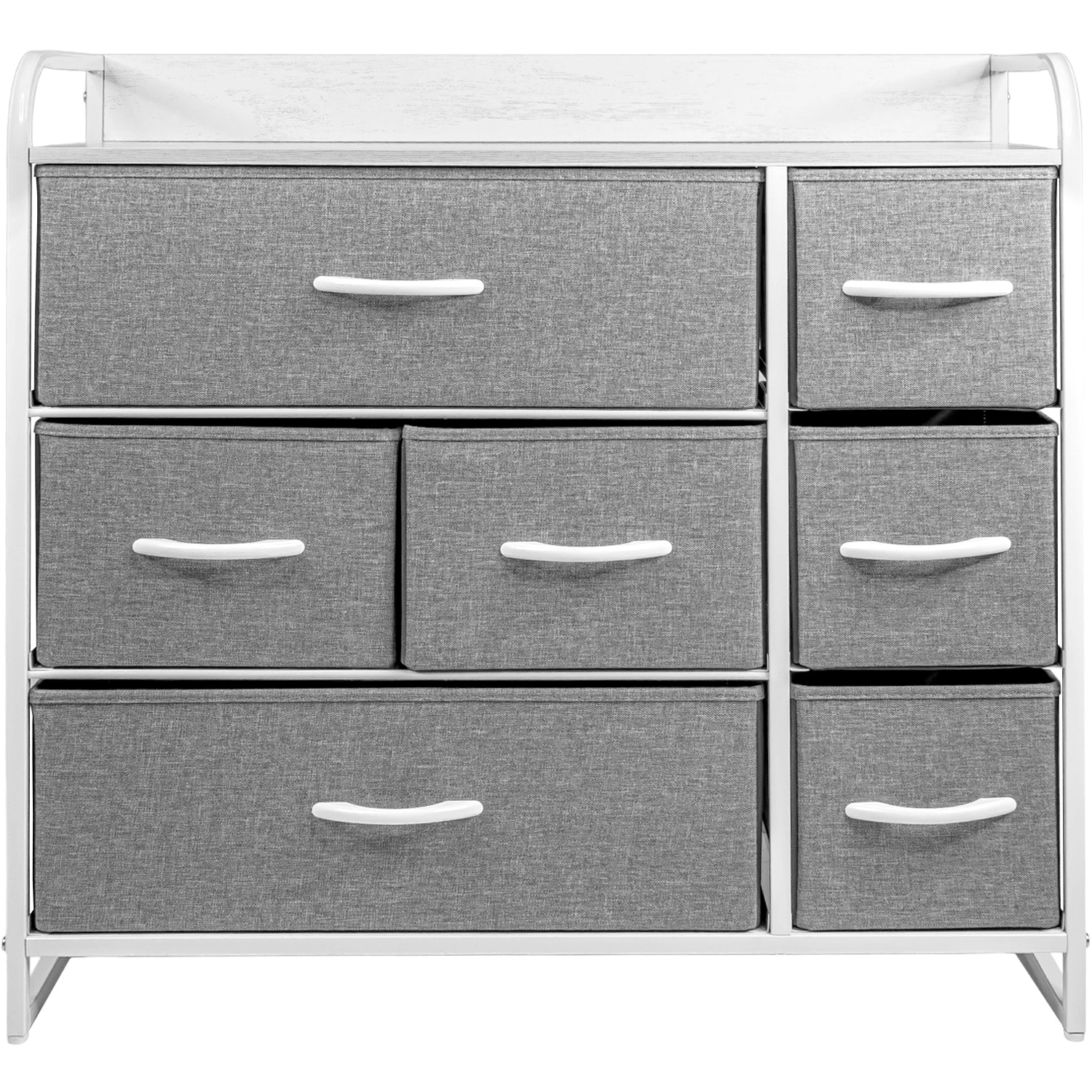 Foto 2 | Cómoda Rack & Pack Gris Metal con 7 Cajoneras de Tela