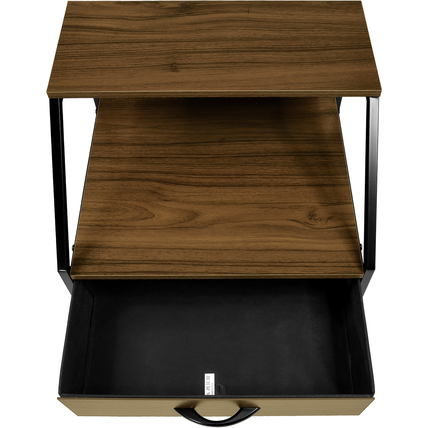 Foto 5 pulgar | Mueble Buro Cómoda Mesa Noche Balda 1 Cajón Moderno Café Oscuro
