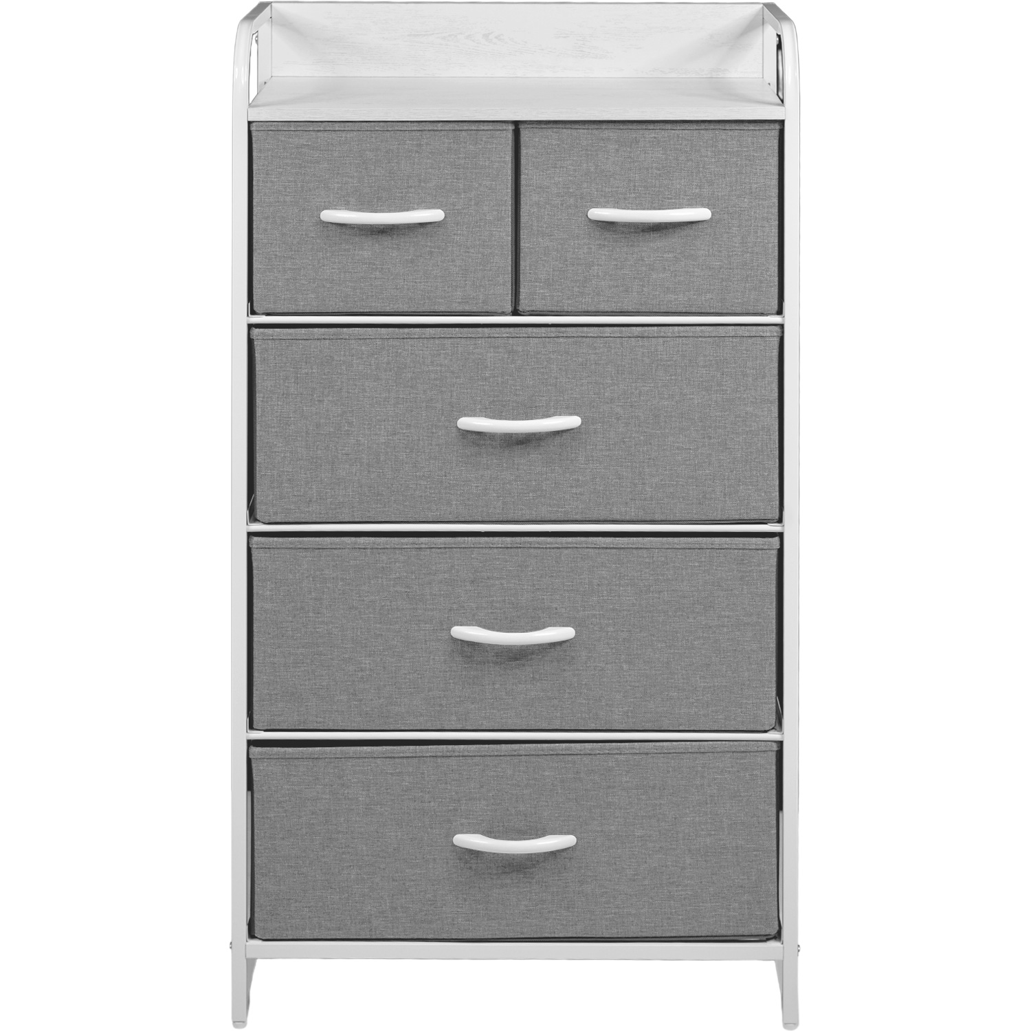 Foto 3 pulgar | Mueble Buró Organizador Cómoda 5 Cajoneras Tela Moderno Gris