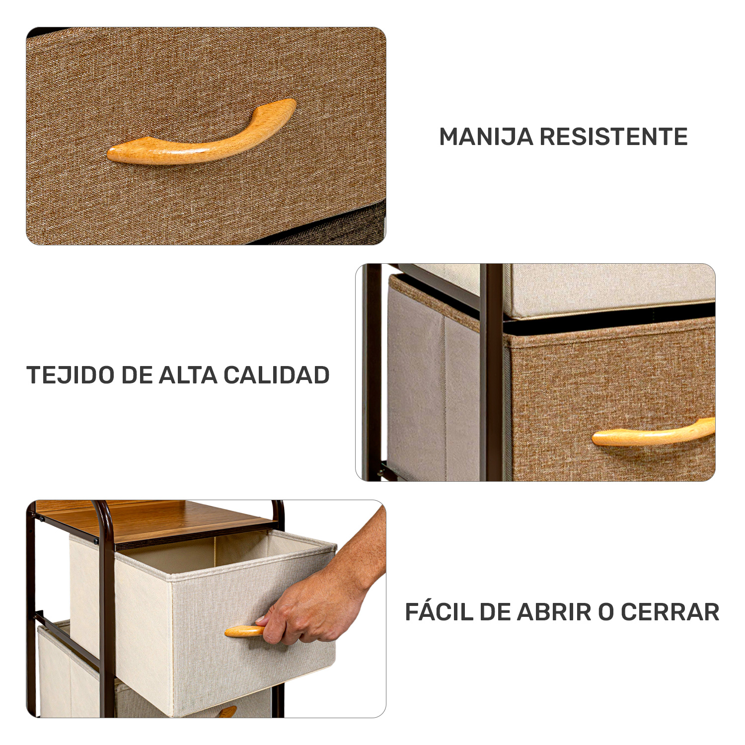 Foto 5 pulgar | Mueble de Torre Rack & Pack 4 Cajones Café
