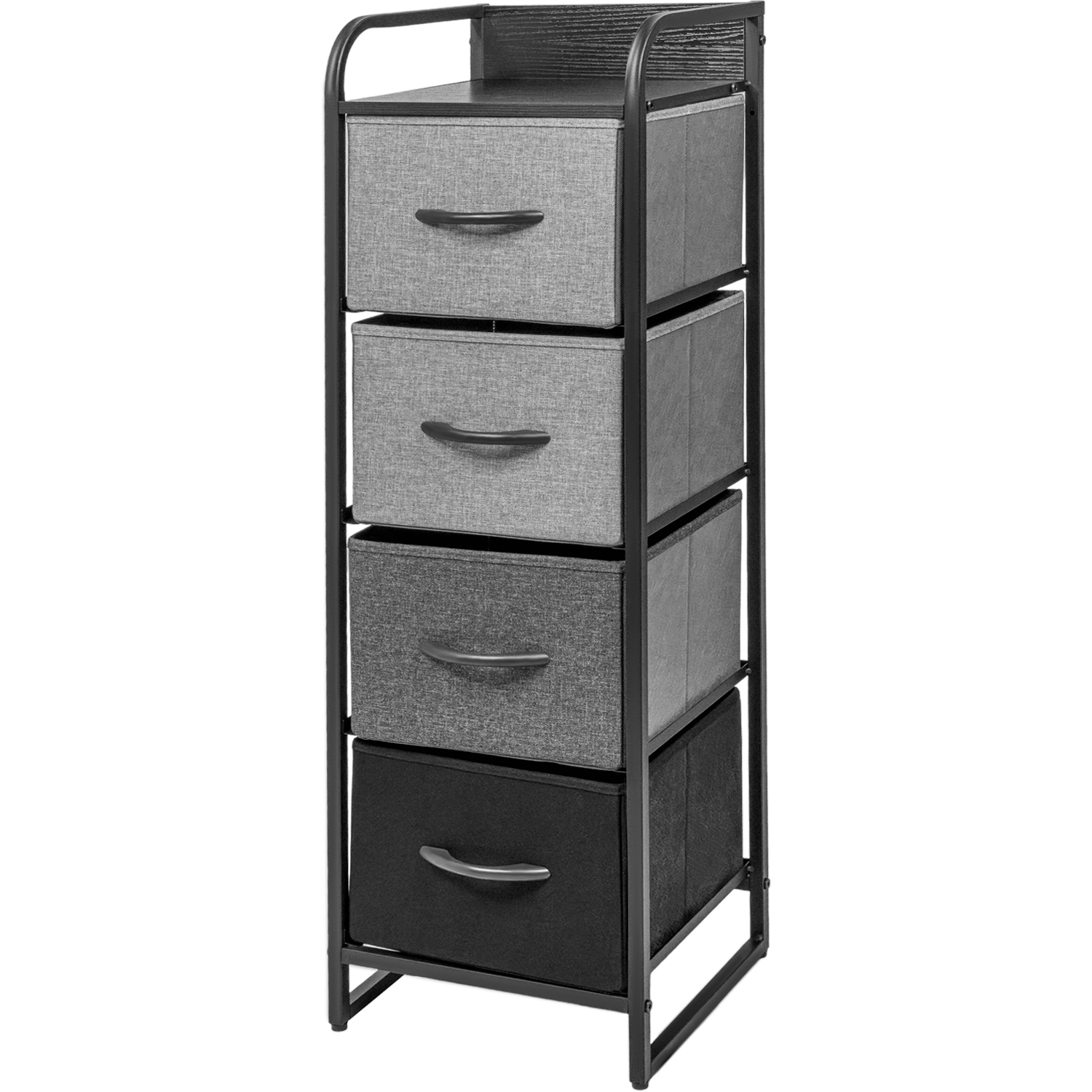 Foto 2 pulgar | Buro Torre Mueble Moderno Organizador 4 Cajones Tela Negro