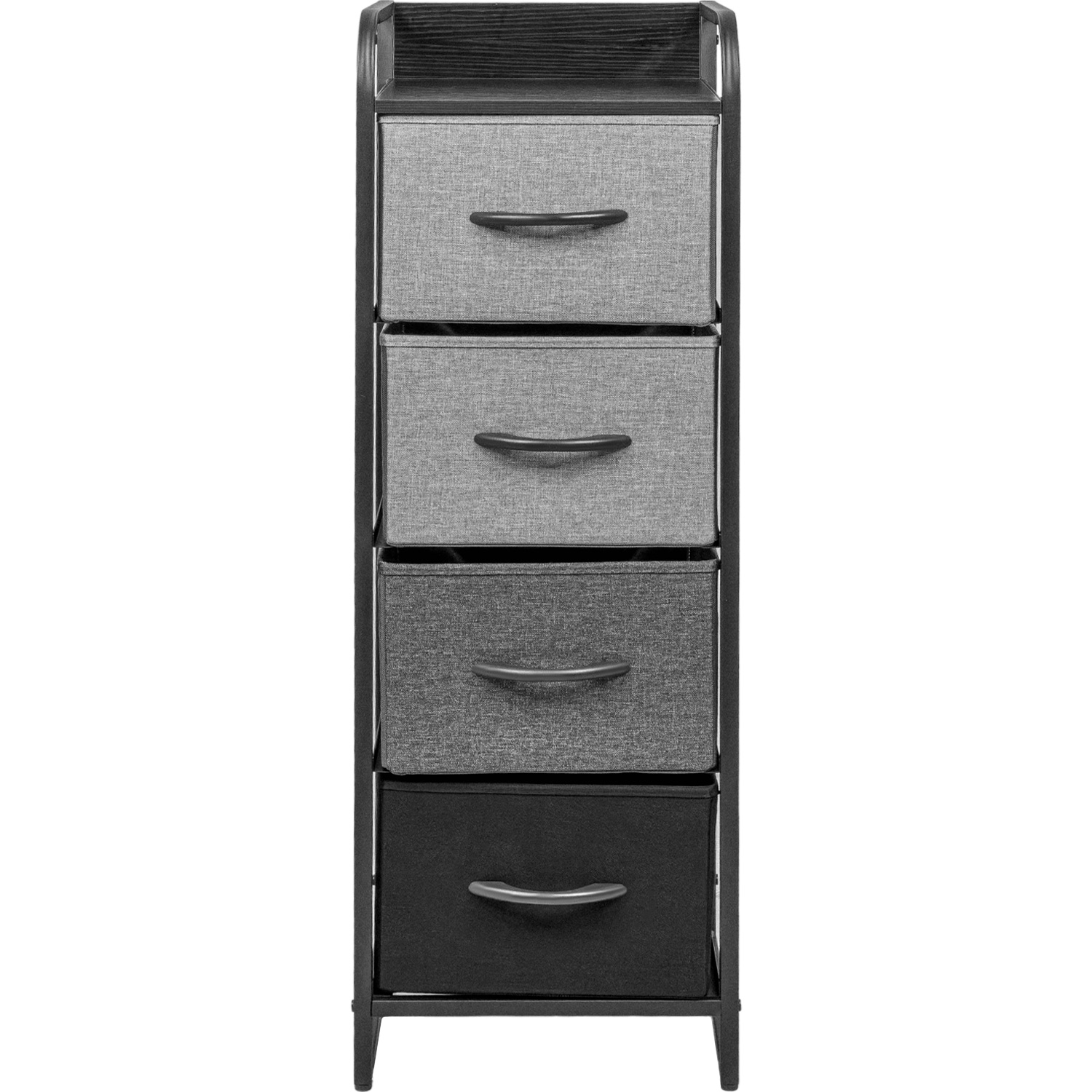 Foto 3 pulgar | Buro Torre Mueble Moderno Organizador 4 Cajones Tela Negro
