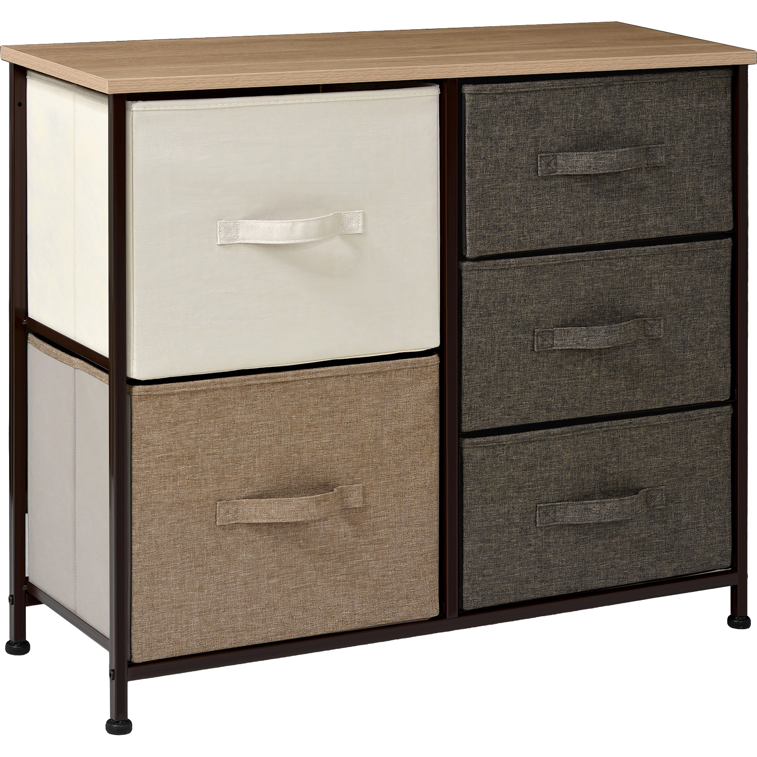 Foto 2 pulgar | Mueble Organizador 5 Cajones Tela Moderno Café