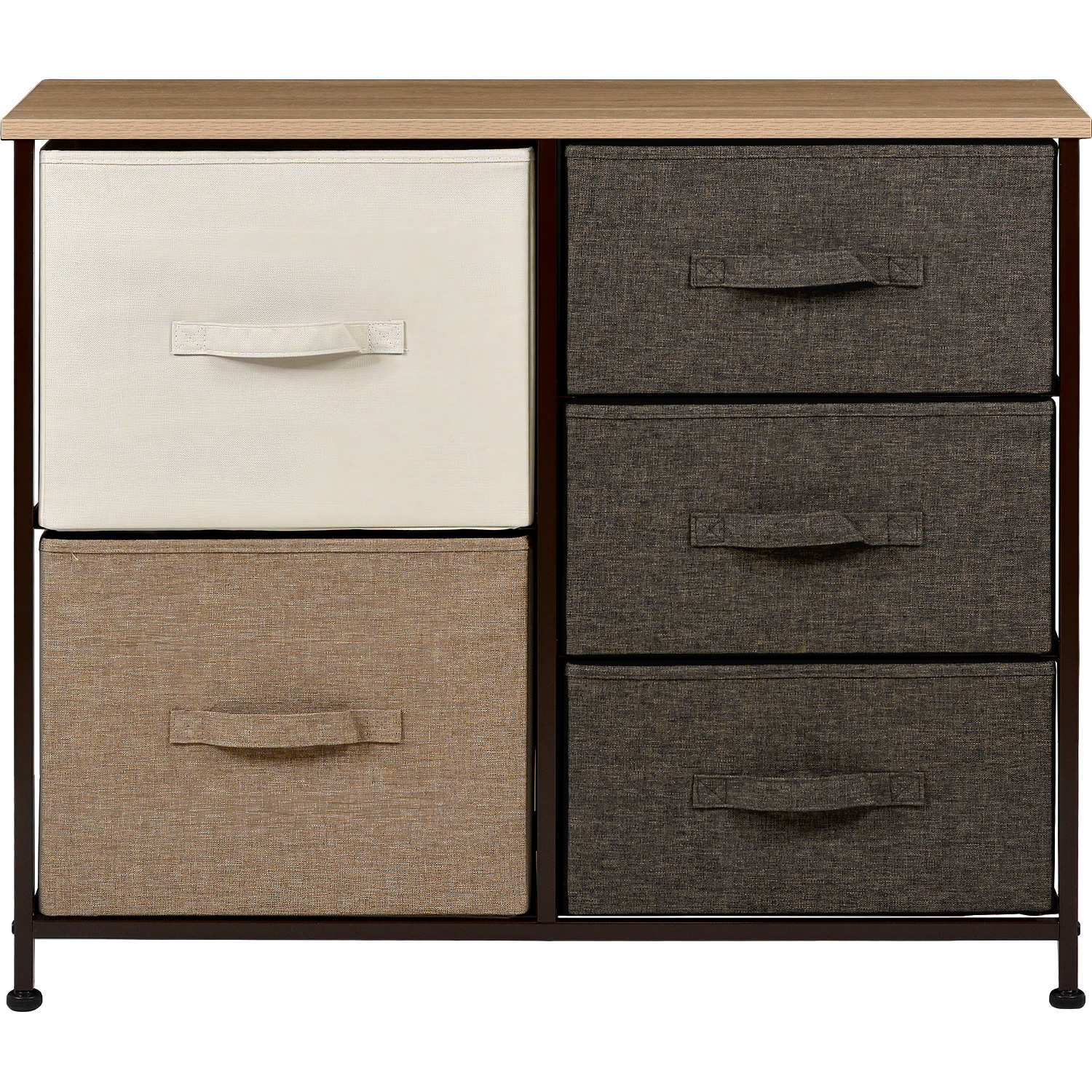 Foto 3 pulgar | Mueble Organizador 5 Cajones Tela Moderno Café