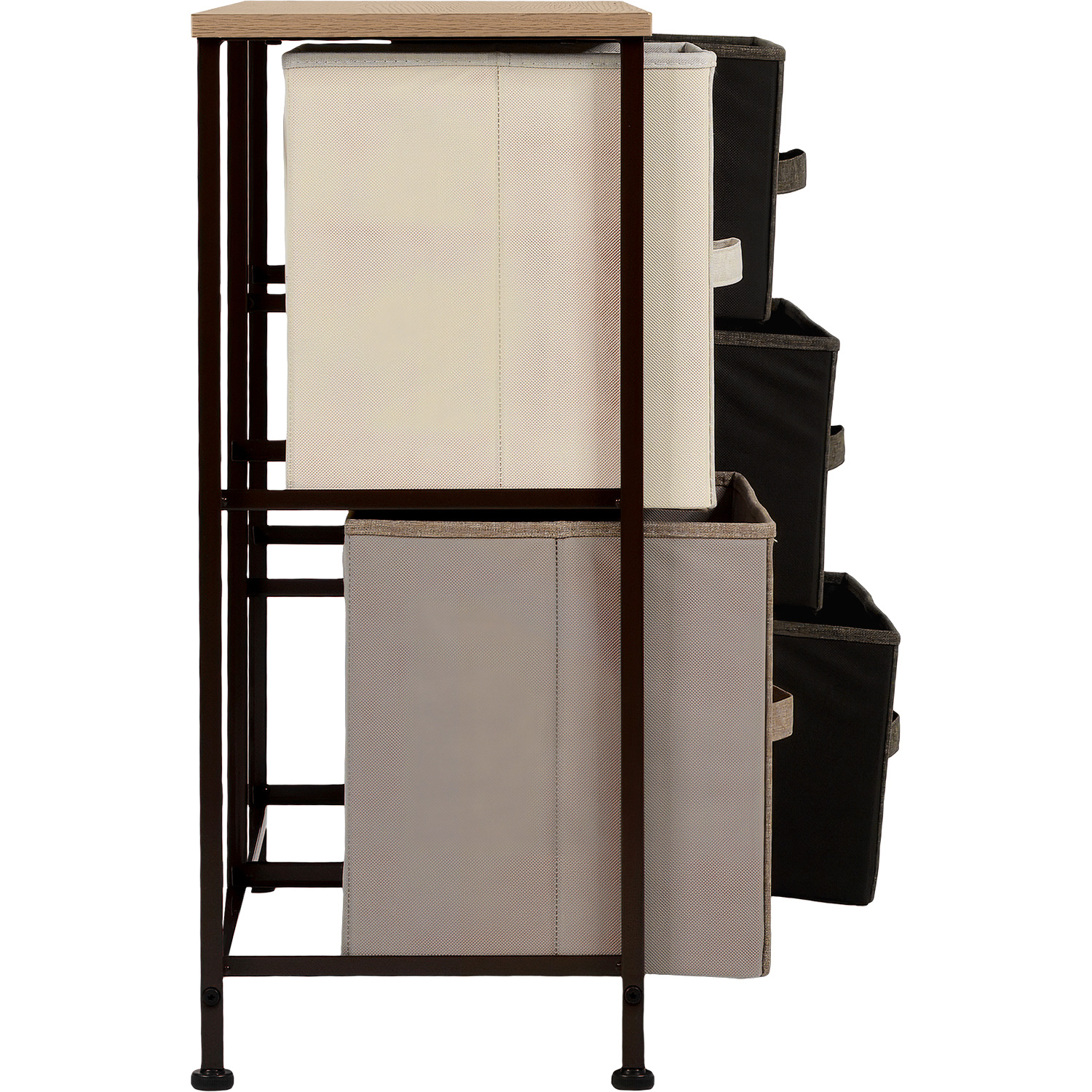 Foto 4 pulgar | Mueble Organizador 5 Cajones Tela Moderno Café