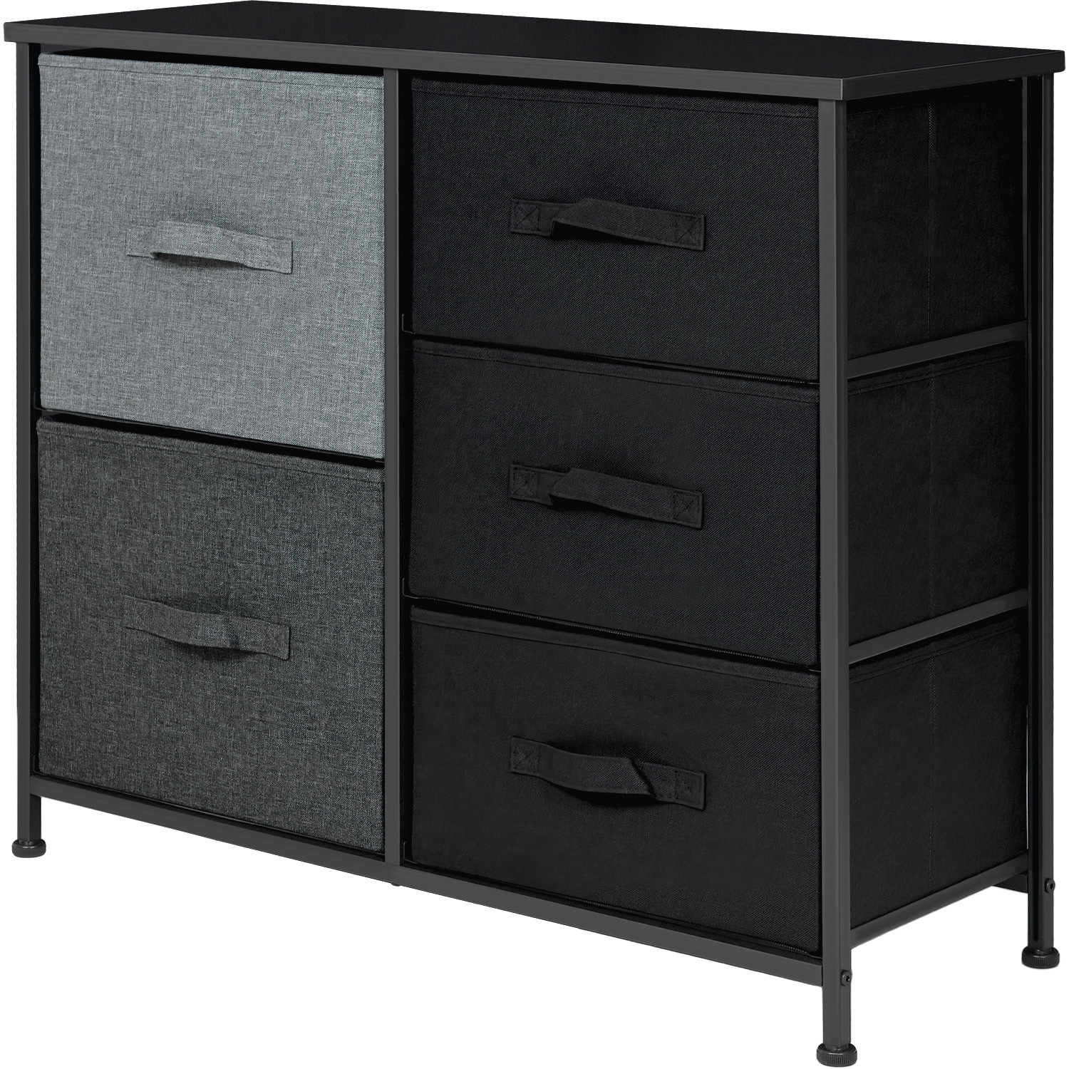 Foto 2 pulgar | Mueble Organizador 5 Cajones Tela Moderno Negro