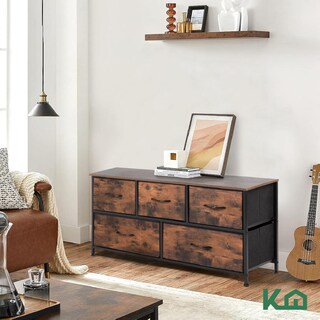 Foto 8 | Cómoda Cajonera de 5 Cajones Mueble Organizador Tela Madera
