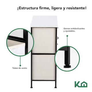Foto 4 | Cómoda Cajonera 5 Cajones Mueble Organizador de Tela Madera