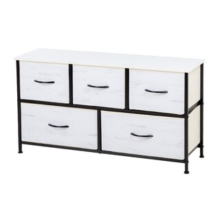 Foto 1 | Cómoda Cajonera de 5 Cajones Mueble Organizador de Tela y Madera