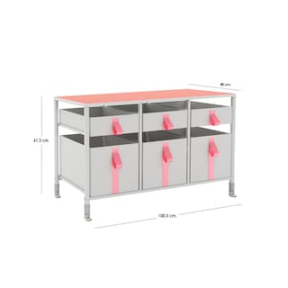 Foto 8 | Cajonera Ilios Innova Gris con Rosa