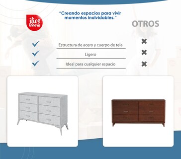 Foto 8 | Cómoda Ilios Innova Cajt6 Gris