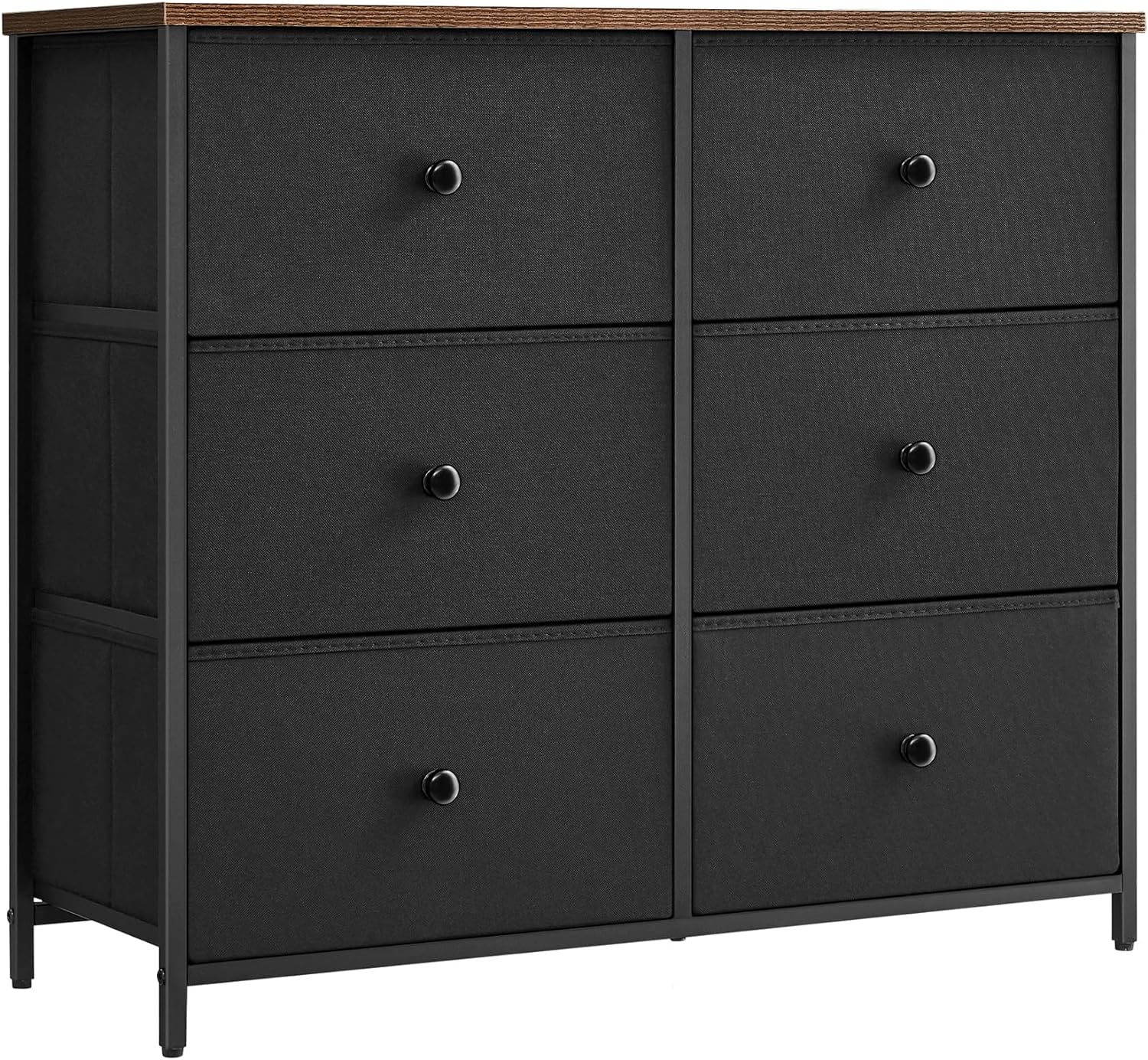 Cómoda Songmics Ulvt23hv1 Con 6 Cajones En Color Negro/rústico $1,659