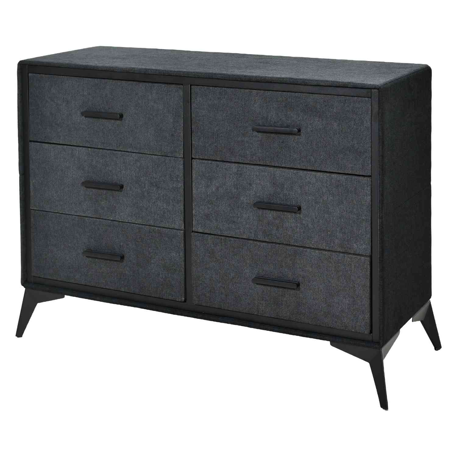 Foto 2 pulgar | Comoda Mueble Cajonera Buro 6 Cajones Tela Tejido Recamara Negro