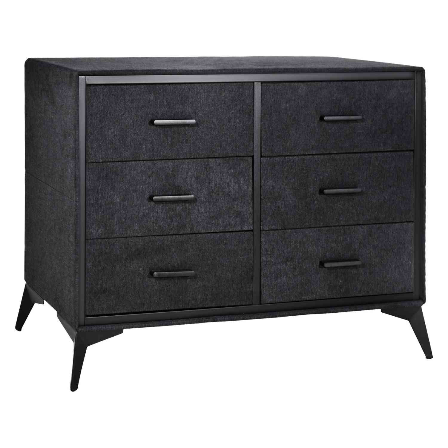 Foto 4 pulgar | Comoda Mueble Cajonera Buro 6 Cajones Tela Tejido Recamara Negro