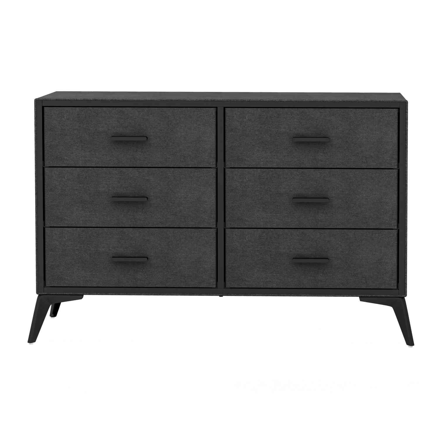 Foto 5 pulgar | Comoda Mueble Cajonera Buro 6 Cajones Tela Tejido Recamara Negro