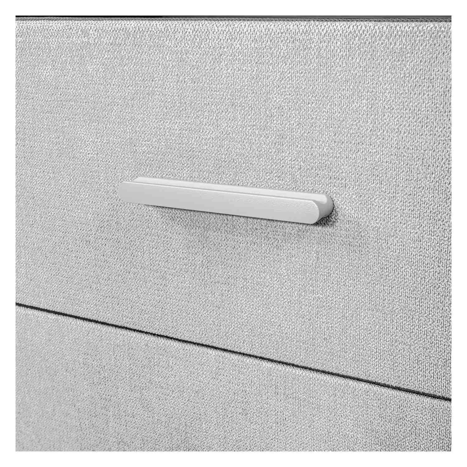 Foto 6 pulgar | Buro Cajonera Tela Tejido Comoda Mesita Noche Recamara Gris