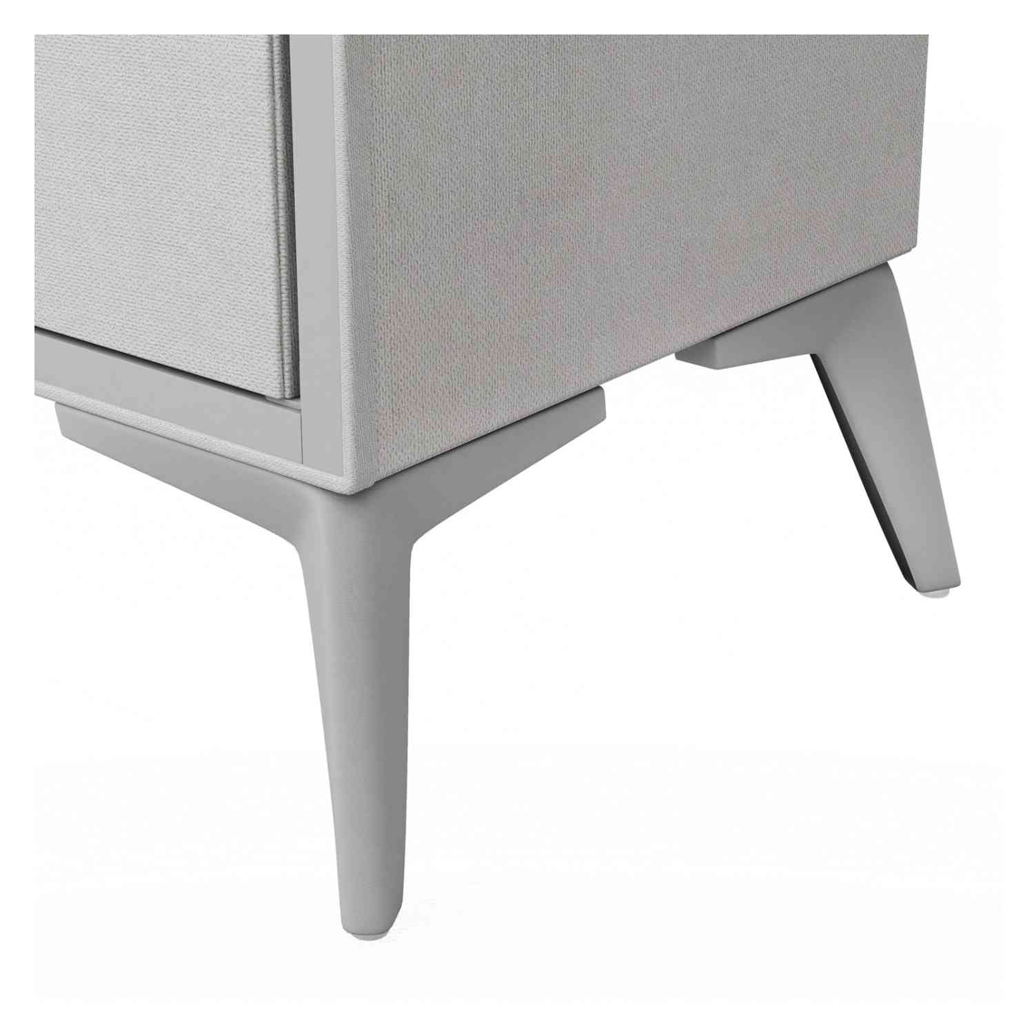 Foto 7 | Buro Cajonera Tela Tejido Comoda Mesita Noche Recamara Gris