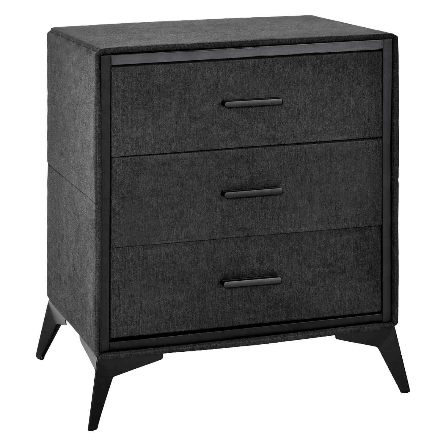 Buro Cajonera 3 Cajones Tela Tejido Comoda Recamara Negro $1,979