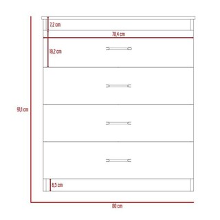 Foto 5 | Cómoda Organizador Marino Beige y Blanco X2 Virtual Muebles